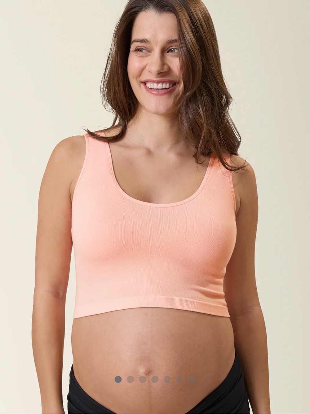 Kindred Bravely Peach Scoop Neck Maternity Crop Bra